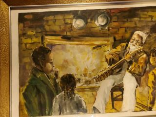 Vintage African - American Watercolor Signed 6