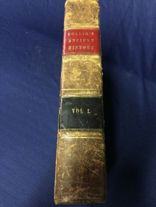 The Ancient History Of The Egyptians Vol I Charles Rollin 1842 Signed