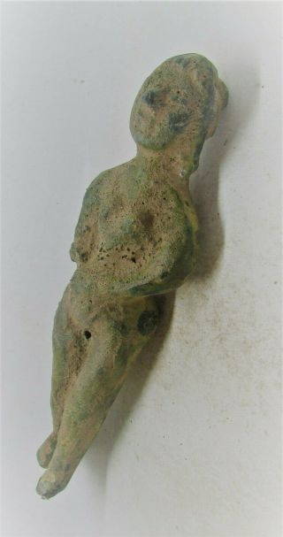 Scarce Ancient Roman Bronze Statue Venus Facing 100 - 300ad Item
