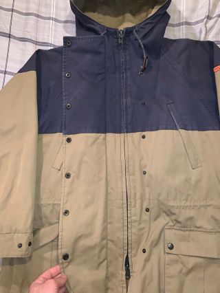 Vintage Polo Country Ralph Lauren Orange Line Jacket Coat Hood Men’s Medium 6
