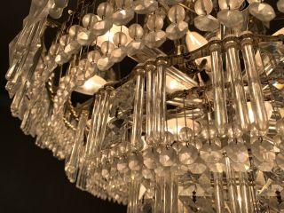 Schonbek Antique Gold Plaza 25 - Light 26” Wide Ceiling Light Crystal Chandelier 3