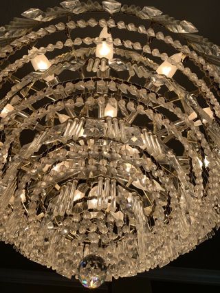 Schonbek Antique Gold Plaza 25 - Light 26” Wide Ceiling Light Crystal Chandelier 7