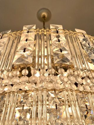 Schonbek Antique Gold Plaza 25 - Light 26” Wide Ceiling Light Crystal Chandelier 8
