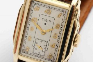 1935 vintage ELGIN ART DECO Mens Wristwatch - & Fine 2