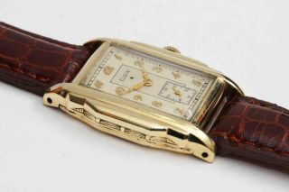 1935 vintage ELGIN ART DECO Mens Wristwatch - & Fine 3