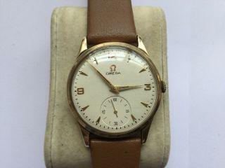 Vintage 9ct Gold Omega Mans Watch