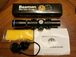 Vintage Beeman Blue Ribbon Ms - 1 Mid Size 4x18 Air Rifle Scope Made In Japan