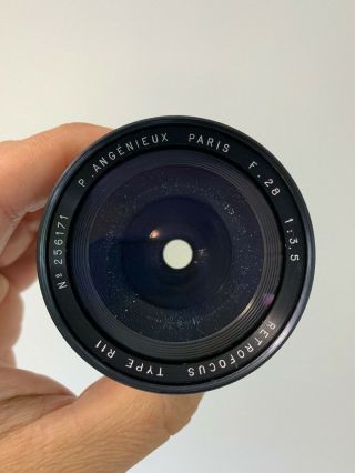 Angenieux 28mm f3.  5 Type R11 Vintage France Exakta Exa Exacta Mount Lens 8