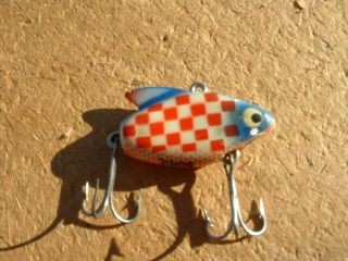 Heddon Sonic Vintage Fishing Lure Very Rare Color Purina Checkerboard