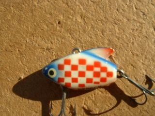 Heddon Sonic Vintage Fishing Lure very rare color Purina checkerboard 2