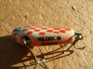 Heddon Sonic Vintage Fishing Lure very rare color Purina checkerboard 3