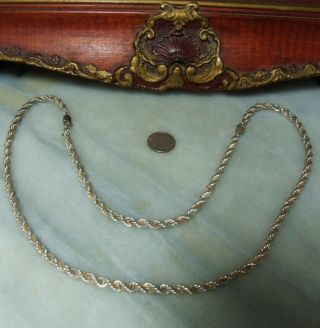 Vintage Sterling Silver,  Solid 14k Gold Necklace & Bracelet for Woman or Man 2