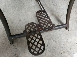 Antique Cast Iron Rogers Treadle Scroll Saw - Woodwork Foot Pedal Tool Metal 4