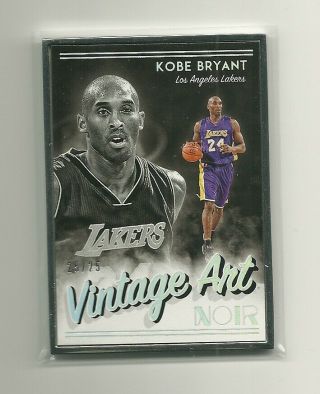 2018 - 19 Panini Noir Kobe Bryant Sp Metal Frame Vintage Art D 25/25 - Lakers