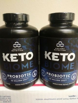 Ancient Nutrition Keto Biome Probiotic 180 Capsules Exp 12/2019