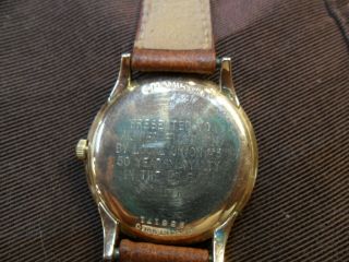 Vintage Hamilton Thin - o - matic mens watch 14 karat case,  engraved back 2