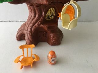 Vintage 1974 Hasbro WINNIE THE POOH Weebles HUNNY TREE Treehouse Basket Tigger 4