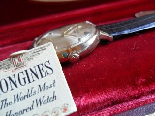 NOS Vintage 1950 ' s Men ' s Longines 17J Observatory Swiss Watch w/ Box & Hang Tags 4