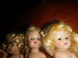 5 VINTAGE 1950 ' s VOGUE GINNY NUDE DOLLS 2