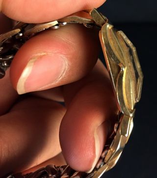 Baylor Men ' s 14kt Solid Gold Vintage Art Deco Mechanical Movement Wrist Watch 3