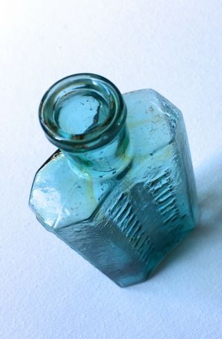 C.  E.  STANTON/HUNT’S LINIMENT Open Pontil Antique Medicine Bottle COLOR 4