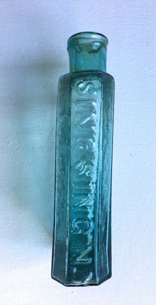 C.  E.  STANTON/HUNT’S LINIMENT Open Pontil Antique Medicine Bottle COLOR 5