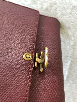 Authentic CHANEL Wallet Large Trifold Vintage Grained Leather 3