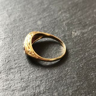 Antique Victorian 18 Karat Gold Ruby & Diamond Ring 5