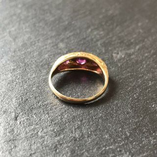 Antique Victorian 18 Karat Gold Ruby & Diamond Ring 7