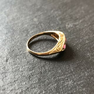 Antique Victorian 18 Karat Gold Ruby & Diamond Ring 8