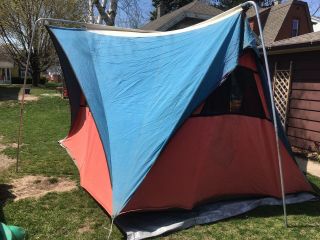 Vintage 1969 Sears Ted Williams Chalet Highwall Canvas Tent 308780820 780820 6