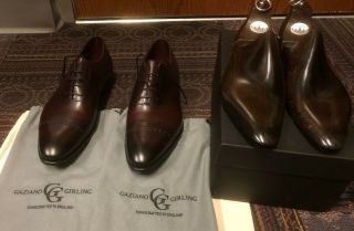 Gazianio & Girling Vintage Rioja Oxfords 12e Uk With G&g Trees Dg70,  Bags,  Box