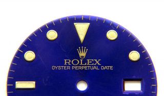 Vintage Rolex Submariner 16613 16618 16803 Blue Purple Gold Watch Dial 2