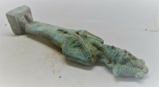 VERY RARE ANCIENT EGYPTIAN BRONZE STATUETTE OF OSIRIS.  LARGE APPROX 20CM 2