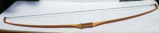 Vintage 1953 Canada " Grizzly " Bear Glass Powered 49 62 " Recurve Bow Solid