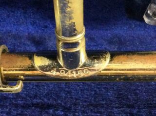 Vtg KING TEMPO MODEL NICKEL PLATED TROMBONE,  Mouthpiece & Case SN 494155 GREAT 3