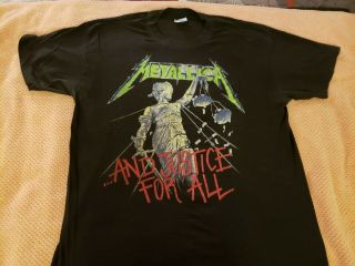 Vintage Metallica And Justice For All 1988 Concert T - Shirt Spring Ford