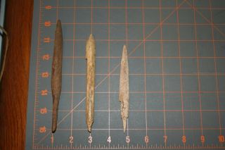 Set Of 3 Ancient Points Arrowhead Alaskan Eskimo Inuit Artifact