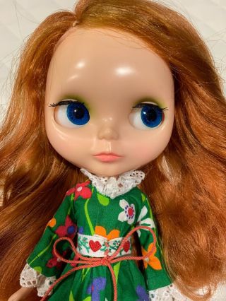 Vintage 1972 Kenner Blythe Doll Side Part Redhead Paisley Red Hair Flawed