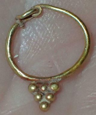 15mm Ancient Roman Gold Earings,  1800,  Years Old,  S220