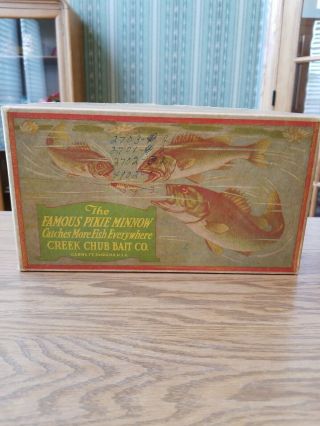 Creek Chub Bait Color Dealer Box Carton Rare Vintage
