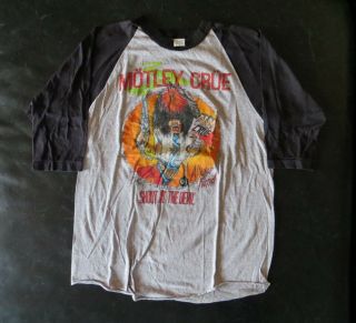1983 Vintage Motley Crue Concert Shirt: Shout At The Devil,  Never Worn; Nos Gem
