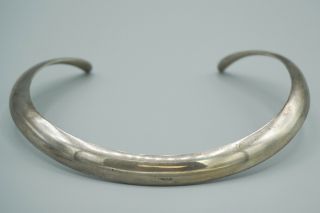 Vtg Authentic Georg Jensen Sterling Silver Neck Ring Necklace 299
