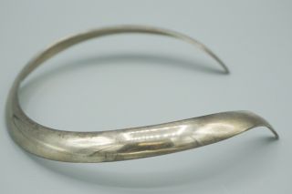 VTG Authentic Georg Jensen Sterling Silver Neck Ring Necklace 299 2