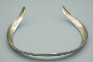 VTG Authentic Georg Jensen Sterling Silver Neck Ring Necklace 299 6