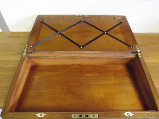 Writing Slope Antique Large Victorian Walnut And Parquetry.  1850 ' s 8