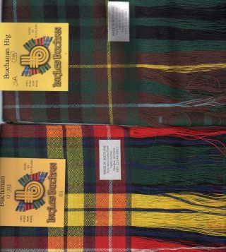 Tartan Sash Clan Buchanan Ladies Scottish Wool Plaid