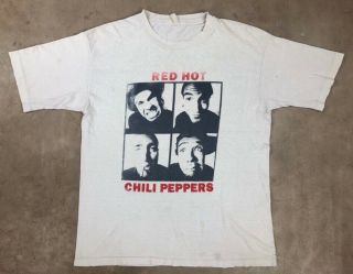 80s 90s Red Hot Chili Peppers T Shirt Faded Thin Soft Bootleg Tour Milk Flea Usa