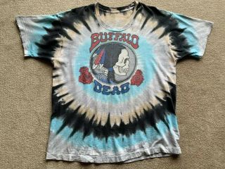 Rare Vtg 1990 Grateful Dead Tie Dye T - Shirt Buffalo Dead Ny Indian Travis Scott