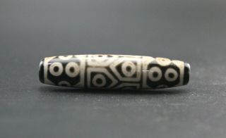 68 16MM Oriental Vintage Unusual Agate Tibetan Old26 eyes dzi Bead 5